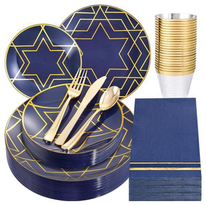 Elegant Chanukah Paper Goods for 25