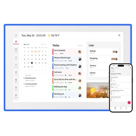 Moonka 10.1" Wall Planner Digital Calendar & Chore Chart
