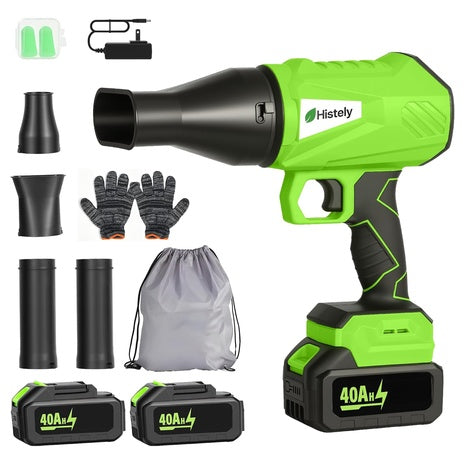 Portable Cordless Leaf Blower With Extension Nozzles & 2x4.0Ah Batteries