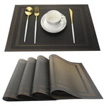 4-Piece Kitchen Woven Vinyl Table Placemat