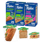175 Ziploc Sandwich & Snack Bags with EasyGuide Texture