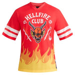Netflix Stranger Things Men's Hellfire Club Football Jersey (Sizes S-3XL)