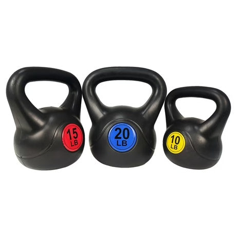 3-Piece BalanceFrom Kettlebell Exercise Fitness 10lb, 15lb, And 20lb Weight Set