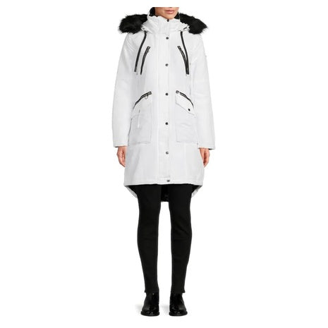 Guess Women's aux Fur Hooded Coat