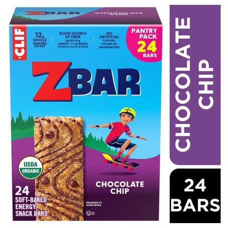24 Zbar Chocolate Chip Energy Snack Bars (OU-D)