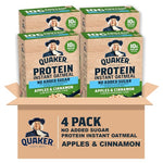 24 Quaker Protein Apple Cinnamon Instant Oatmeal Packets (OU-D)