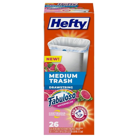 26 Hefty 8-Gallon Trash Bags