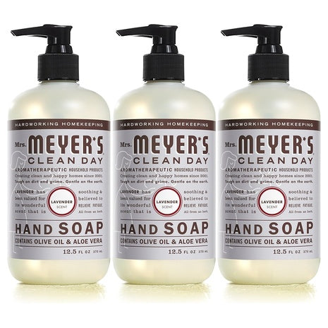 3 Pack 12.5oz Mrs. Meyer's Clean Day Liquid Hand Soap, Lavender Scent