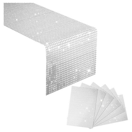 Glitter Table Runner w/ 6 Placemats