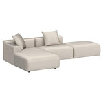 Acanva 3-Seat Upholstered Luxury Modular L-Shaped Sectional Sofa Couch