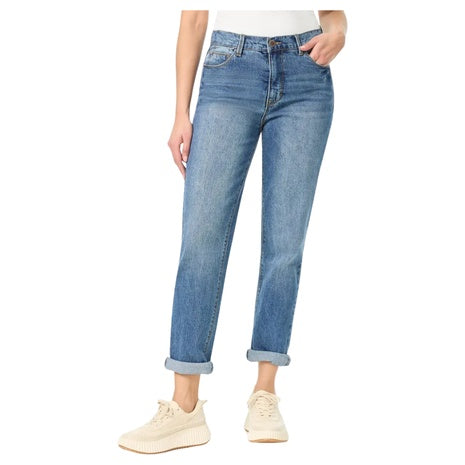 Curve Appeal Women's Leenah Cuffed Hem Easy Fit Jeans