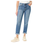 Curve Appeal Women's Leenah Cuffed Hem Easy Fit Jeans