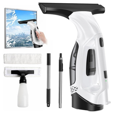 BirdSuite Cordless Window Vacuum Squeegee W/ Extension Pole