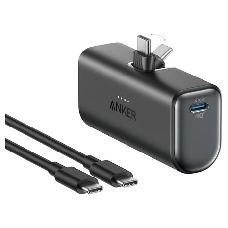 Anker Nano 5000mAh Power Bank W/Built-in Foldable USB-C Connector