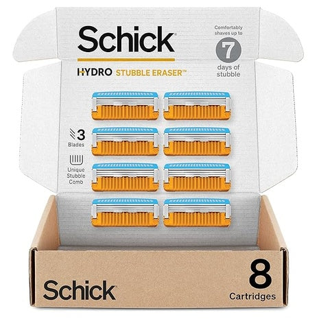 8 Schick Hydro Stubble Eraser Razor Refills