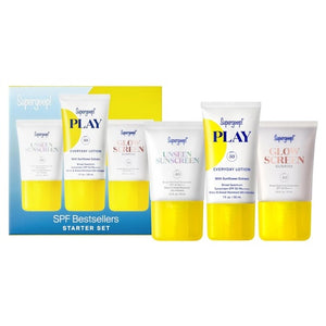 Sunscreen Starter Set with SPF 50 Lotion, SPF 40 Sunscreen & SPF 40 Glowscreen