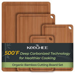 Set Of 4 Keechee Carbonized Bamboo Cutting Boards