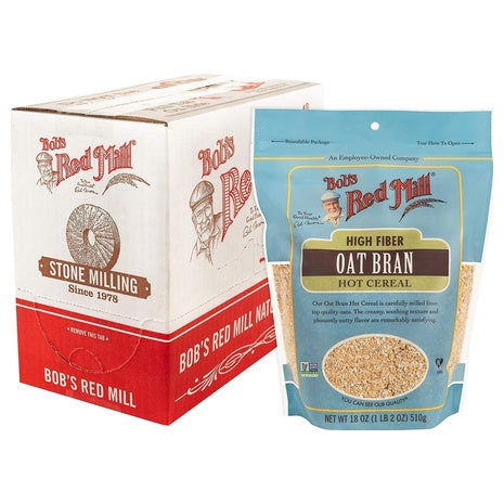 4 Bags Bob's Red Mill Oat Bran (18oz)