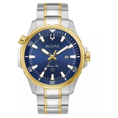 Bulova Men's Marine Star Two Tone Stainless Steel Bracelet Watch