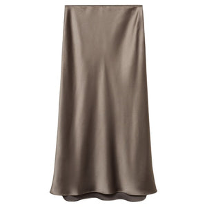 Satin Long Skirt