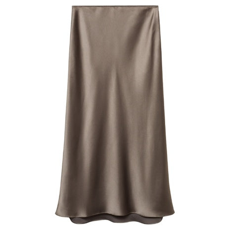 Satin Long Skirt