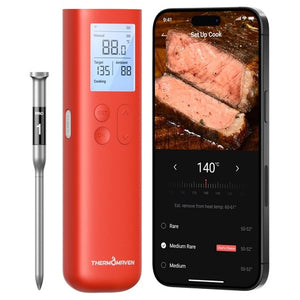 ThermoMaven 3000FT Wireless Meat Thermometer With 1 Probe (No App Needed)
