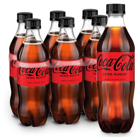 6 Bottles Coke Zero Sugar Diet Soda