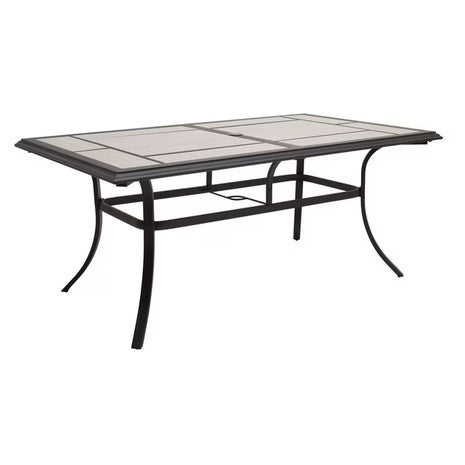 Newport Outdoor Ceramic Tile Top Rectangular Dining Table