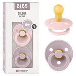 2 BIBS Color Collection Round Latex Pacifiers