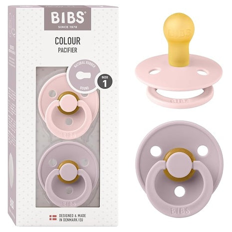 2 BIBS Color Collection Round Latex Pacifiers