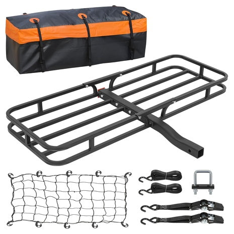 53" X 19" X 5" Hitch Mount Cargo Carrier Basket W/ Waterproof Bag