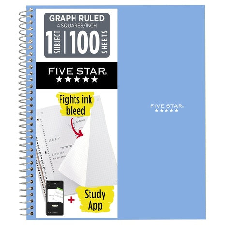 Five Star 1-Subject Graph Ruled Notebook