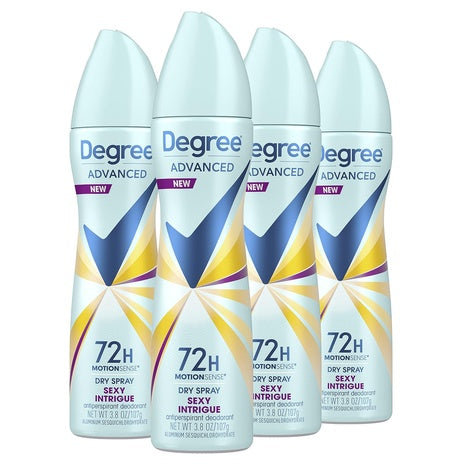 4-Pack Degree Women Dry Spray Deodorant