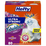 80 Hefty Ultra Strong 13 Gallon Trash Bags