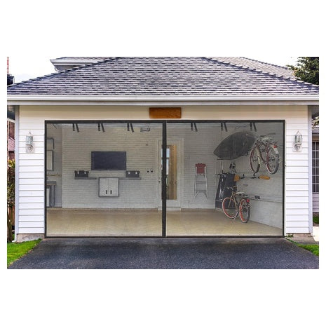 Elytsemoh 16x7FT Garage Screen Doors For 2-Car Garage