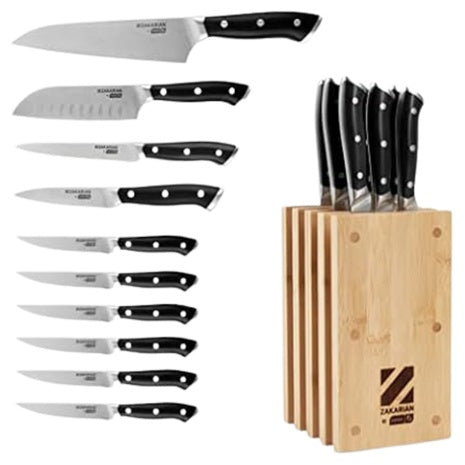 DASH Zakarian By DASH 11-Piece German Steel Kitchen Knife Set