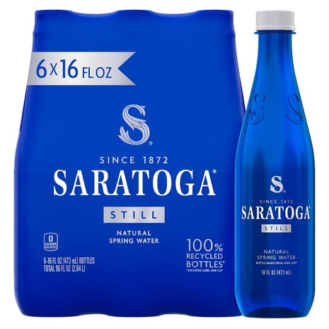 6-Pack Saratoga Spring Water Bottles (16oz)