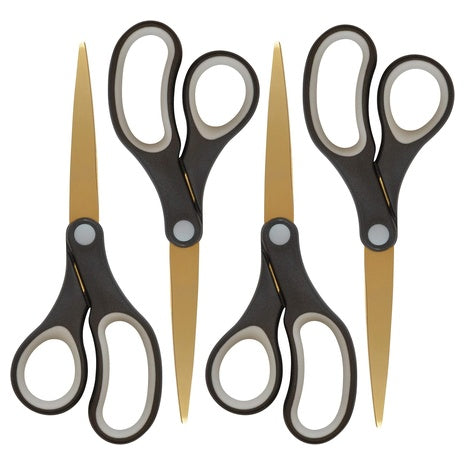 4-Pack Westcott 8" Titanium-Bonded Scissors