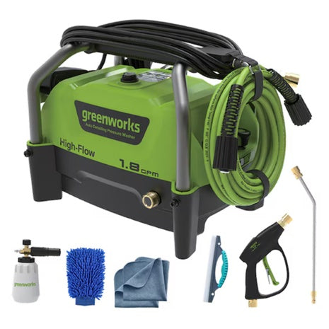 Greenworks 1200-PSI 1.8-GPM Cold Water Electric Pressure Washer With 3 Spray Tips
