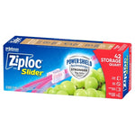 42 Ziploc Quart Food Storage Slider Bags