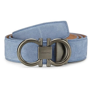 Ferragamo Gancini Suede Belt
