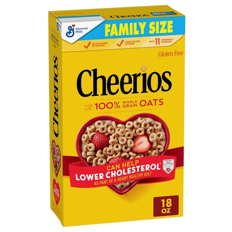 Family Size Box Cheerios Cereal (18oz)