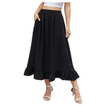 Women's Midi Ruffled Skirt with Pockets (8 Colors)