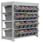 King's Rack 4-Tier 24 Plastic Bins Storage System Garage Storage Rack