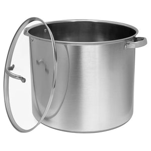 27-Qt Sedona Kitchen Stainless Steel Stock Pot with Glass Lid