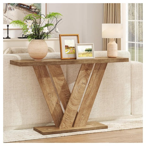 51" Modern V-Shaped Entryway Table