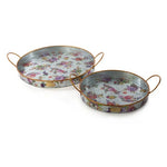 MacKenzie-Childs Flower Pattern Serving Trays, Set of 2