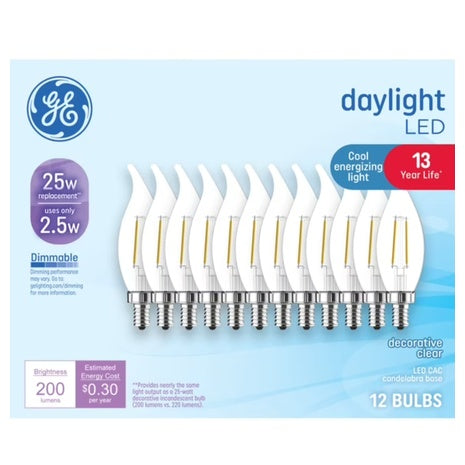12-Pack 25 Watt Replacement GE LED Light Bulbs