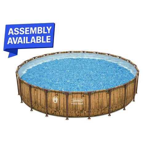 22' X 52" Coleman Power Steel Round Metal Frame Above Ground Pool Set