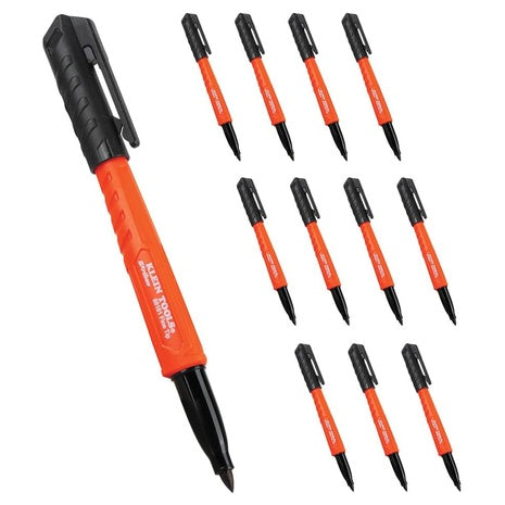 12-Pack Klein Tools Skribes Fine Tip Permanent Markers